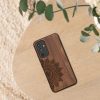 Etui Kwmobile do Samsung Galaxy A54 5G, brązowe, drewno/silikon, 60799.03