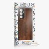 Etui Kwmobile do Samsung Galaxy A54 5G, brązowe, drewno/silikon, 60799.03