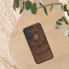Etui Kwmobile do Samsung Galaxy A54 5G, brązowe, drewno/silikon, 60799.04