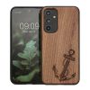 Etui Kwmobile do Samsung Galaxy A54 5G, brązowe, drewno/silikon, 60799.05