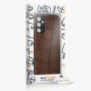 Etui Kwmobile do Samsung Galaxy A14 5G, brązowe, drewno/silikon, 60817.03