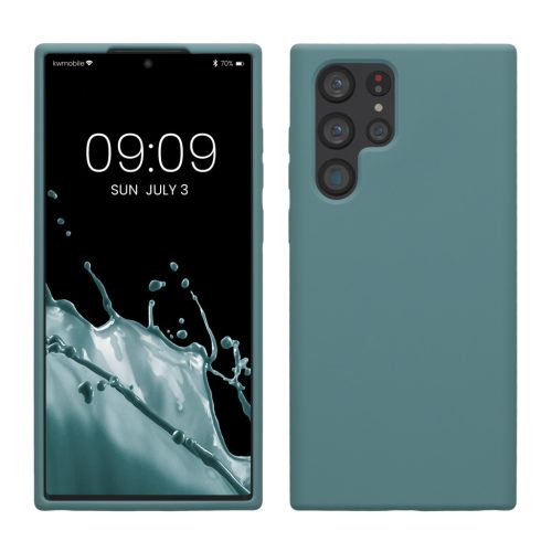 Etui Kwmobile do Samsung Galaxy S22 Ultra, zielone, silikonowe, 56765.206