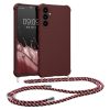 Etui Kwmobile ze smyczą do Samsung Galaxy A34 5G, fioletowe, silikonowe, 60820.187