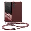 Etui Kwmobile ze smyczą do Samsung Galaxy A34 5G, fioletowe, silikonowe, 60820.187
