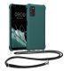 Etui Kwmobile ze smyczą do Samsung Galaxy A03s, zielone, silikonowe, 58562.78