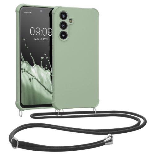 Etui Kwmobile ze smyczą do Samsung Galaxy A54 5G, jasnozielone, silikonowe, 60805.172