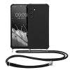 Etui Kwmobile ze smyczą do Samsung Galaxy A14 5G, czarne, silikonowe, 60819.01