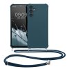 Etui Kwmobile ze smyczą do Samsung Galaxy A14 5G, ciemnoniebieski, silikon, 60819.17