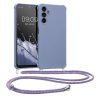 Etui Kwmobile ze smyczą do Samsung Galaxy A14 5G, niebieskie, silikonowe, 60819.108