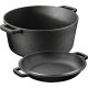 Garnek żeliwny Navaris Dutch Oven z pokrywką, do kuchenek/piekarników, 4,7 l, 32 cm, 61695.02