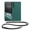 Etui Kwmobile ze smyczą do Samsung Galaxy A14 5G, zielone, silikonowe, 60819.78