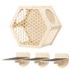 Cusca cu 3 rafturi Navaris pe perete, pentru pisici, 42x36x22 cm, 61700.01
