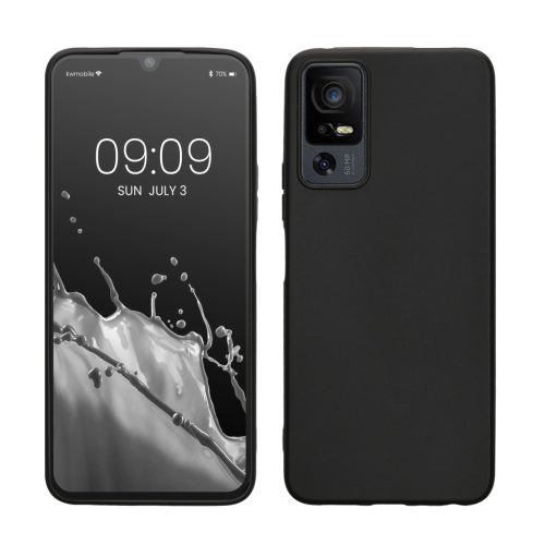 Etui Kwmobile do TCL 40 XL, czarne, silikonowe, 61718.47