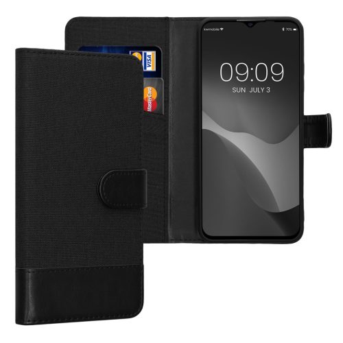 Etui Kwmobile do Ulefone Note 16 Pro, czarne, tekstylne/silikonowe, 61723.73