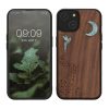 Etui Kwmobile do Apple iPhone 14, Brązowe/Wielokolorowe, Drewno/Silikon, 59124.05