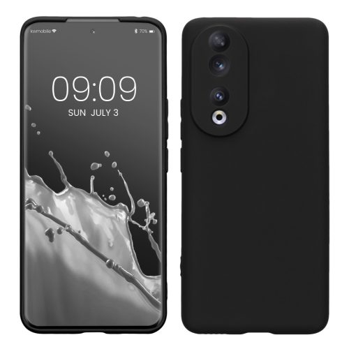 Etui Kwmobile do Honor 90 5G, czarne, silikonowe, 61742.47