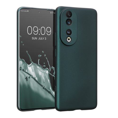Etui Kwmobile do Honor 90 5G, zielone, silikonowe, 61743.14