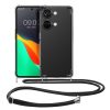 Etui Kwmobile ze smyczą do OnePlus Nord 3 5G, przezroczyste/czarne, silikonowe, 61768.01