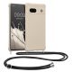 Etui Kwmobile ze smyczą do Google Pixel 7a, kremowe, silikonowe, 61600.16