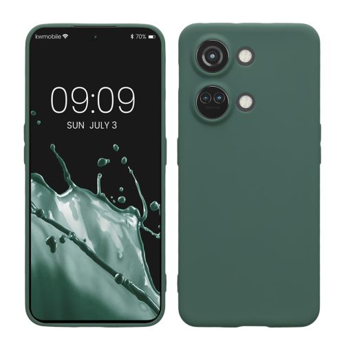Etui Kwmobile do OnePlus Nord 3 5G, zielone, silikonowe, 61767.166