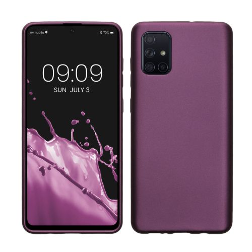 Etui Kwmobile do Samsung Galaxy A71, niebieskie, silikonowe, 51213.23
