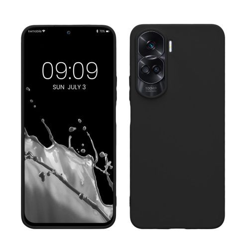Etui Kwmobile do Honor 90 Lite, czarne, silikonowe, 61744.47