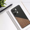 Etui Kwmobile do OnePlus Nord 3 5G, Brązowy/Czarny, Drewno/Silikon, 61769.01