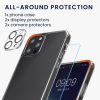 Zestaw etui i 2 folii ochronnych na przód/aparat do Apple iPhone 12 Pro, przezroczysty, plastik/szkło hartowane, 61819.03
