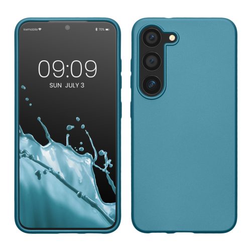 Etui Kwmobile do Samsung Galaxy S23, niebieskie, silikonowe, 60312.251