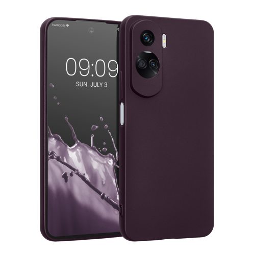Etui Kwmobile do Honor 90 Lite, Ciemny Fiolet, Silikon, 61745.115