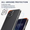 Zestaw etui i 2 folii ochronnych na przód/aparat do Apple iPhone 12 Pro Max, przezroczysty, plastik/szkło hartowane, 61820.03