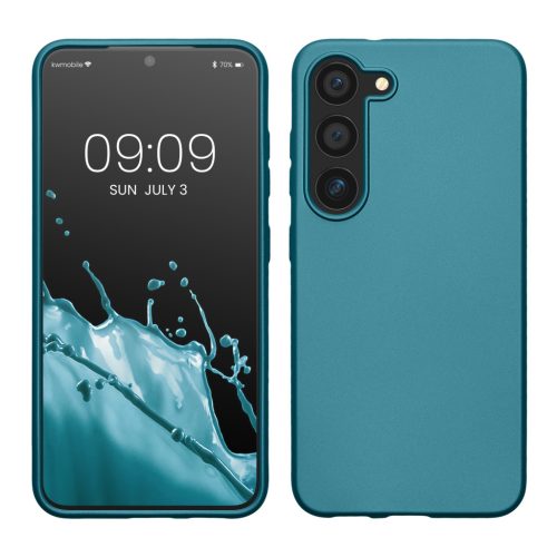 Etui Kwmobile do Samsung Galaxy S23 Plus, niebieskie, silikonowe, 60313.251