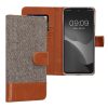 Etui Kwmobile do Google Pixel 8, jasnoszare/brązowe, materiał tekstylny/silikon, 61887.01