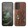 Etui Kwmobile do Samsung Galaxy A14 5G, brązowe, drewno/silikon, 60817.09
