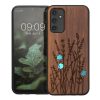 Etui Kwmobile do Samsung Galaxy A14 5G, brązowe, drewno/silikon, 60817.09