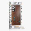 Etui Kwmobile do Samsung Galaxy A14 5G, brązowe, drewno/silikon, 60817.09
