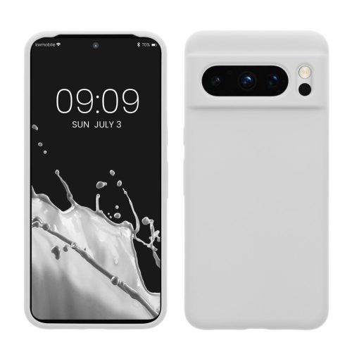 Etui Kwmobile do Google Pixel 8 Pro, białe, silikonowe, 61854.02
