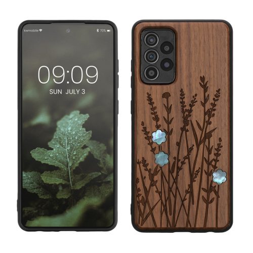 Etui Kwmobile do Samsung Galaxy A52/Galaxy A52 5G/Galaxy A52s 5G, brązowe, drewno/silikon, 54354.16