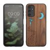 Etui Kwmobile do Samsung Galaxy A14 5G, Brązowe/Wielokolorowe, Drewno/Silikon, 60817.07