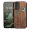 Etui Kwmobile do Samsung Galaxy A14 5G, Brązowe/Wielokolorowe, Drewno/Silikon, 60817.07