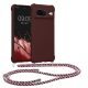 Etui Kwmobile ze smyczą do Google Pixel 8, fioletowe, silikonowe, 61867.187