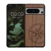 Etui Kwmobile do Google Pixel 8 Pro, brązowe, drewno/silikon, 61876.02