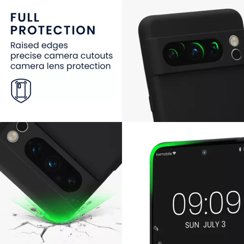 Etui Kwmobile do Google Pixel 8 Pro, czarne, silikonowe, 61860.01