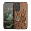 Etui Kwmobile do Samsung Galaxy A54 5G, brązowe, drewno/silikon, 60799.09