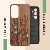 Etui Kwmobile do Samsung Galaxy A54 5G, brązowe, drewno/silikon, 60799.09