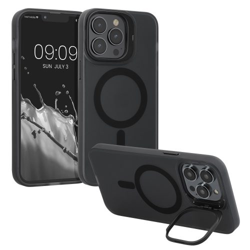 Etui Kwmobile do Apple iPhone 13 Pro Max, czarne/przezroczyste, silikonowe, 61941.01