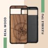 Etui Kwmobile do Google Pixel 8, brązowe, drewno/silikon, 61875.02