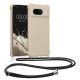 Etui Kwmobile ze smyczą do Google Pixel 8, kremowe, silikonowe, 61867.16
