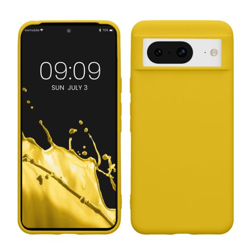 Etui Kwmobile do Google Pixel 8, żółte, silikonowe, 61855.165