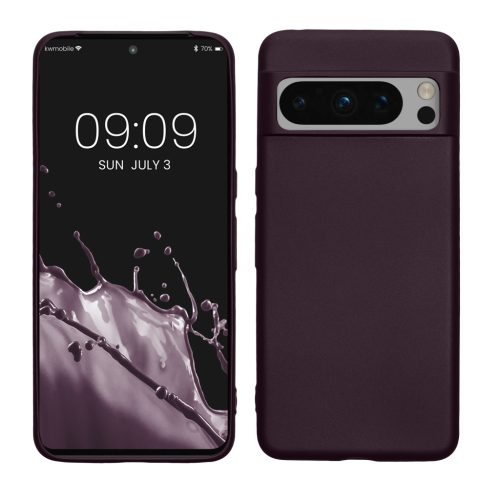 Etui Kwmobile do Google Pixel 8 Pro, Ciemny Fiolet, Silikon, 61858.115